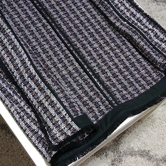 Open front long coat in tweed-like fabric size 6 - Picture 4 of 8